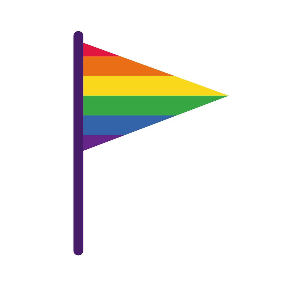 flag colors gay pride hand draw style vector