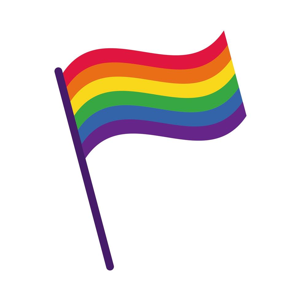 flag colors gay pride hand draw style vector