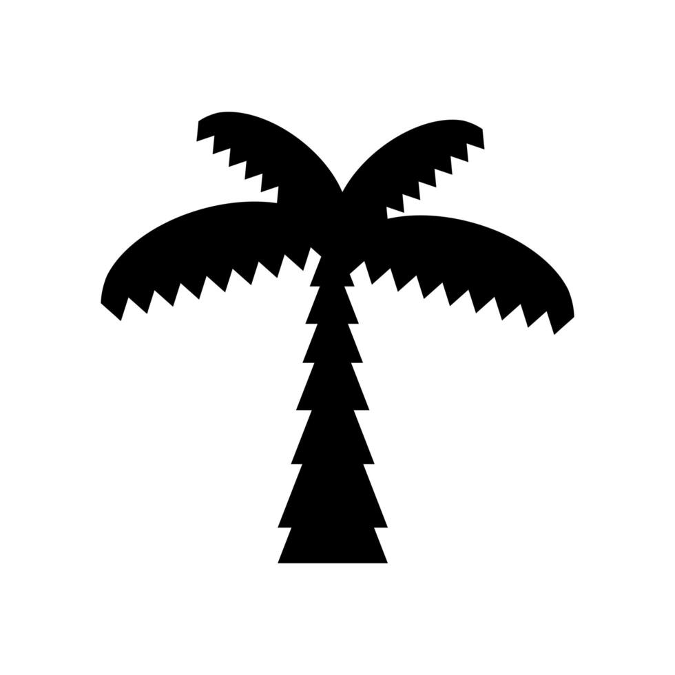 icono de estilo de línea de palma de árbol vector