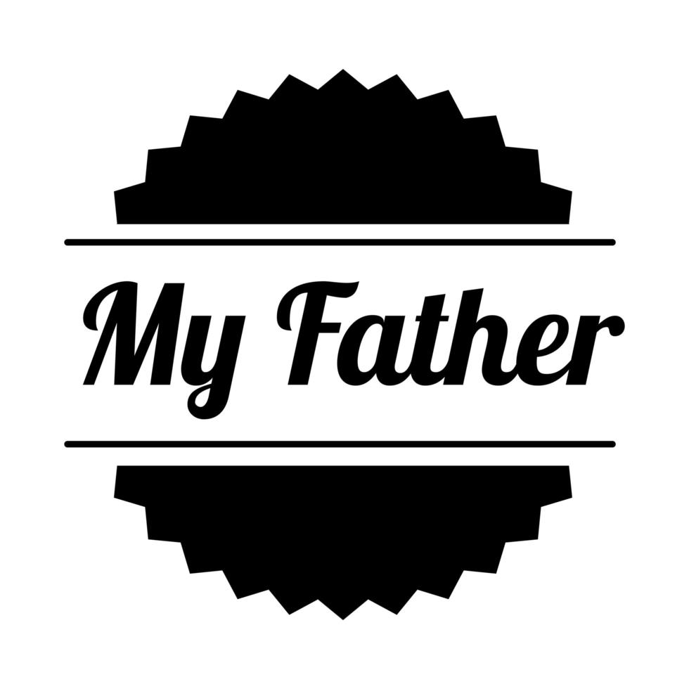 happy fathers day lace line style vector