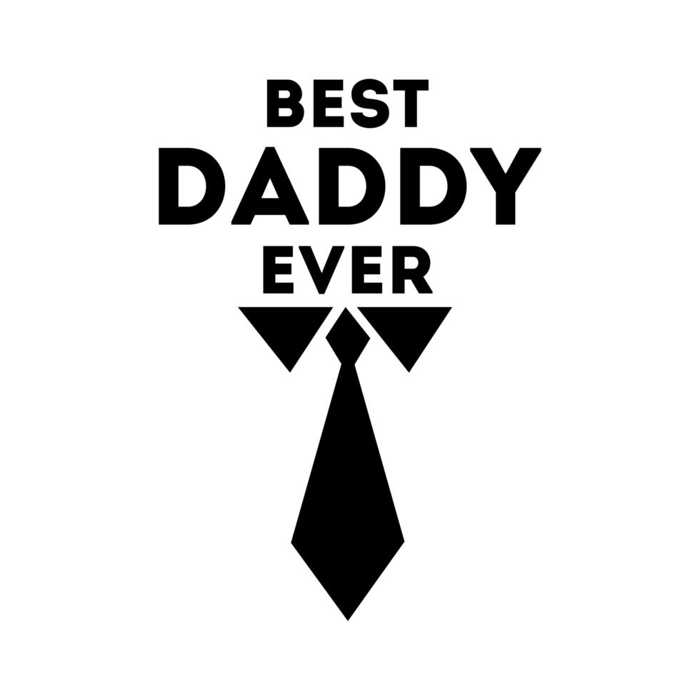 happy fathers day seal with necktie line style vector