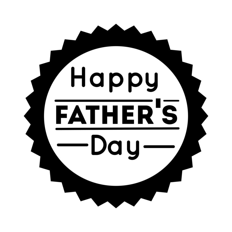 happy fathers day lace line style vector