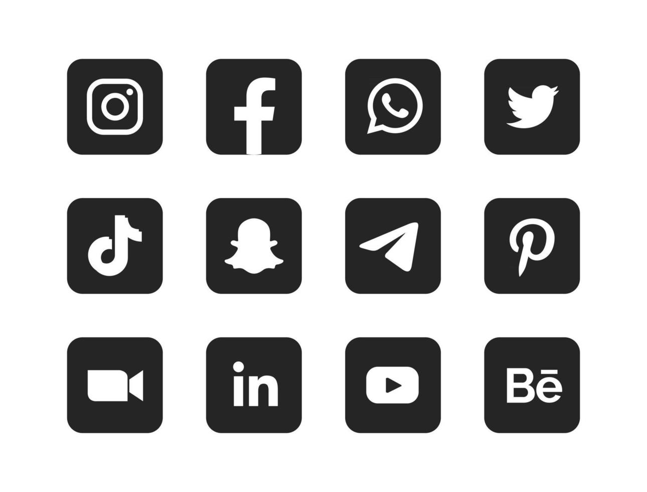 Basic round social media logo vector