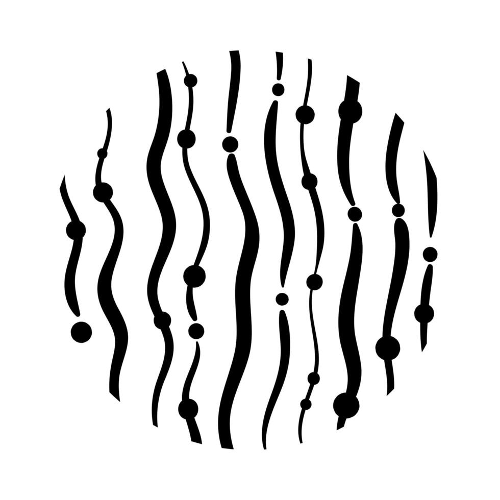 lines and points organic pattern line style vector