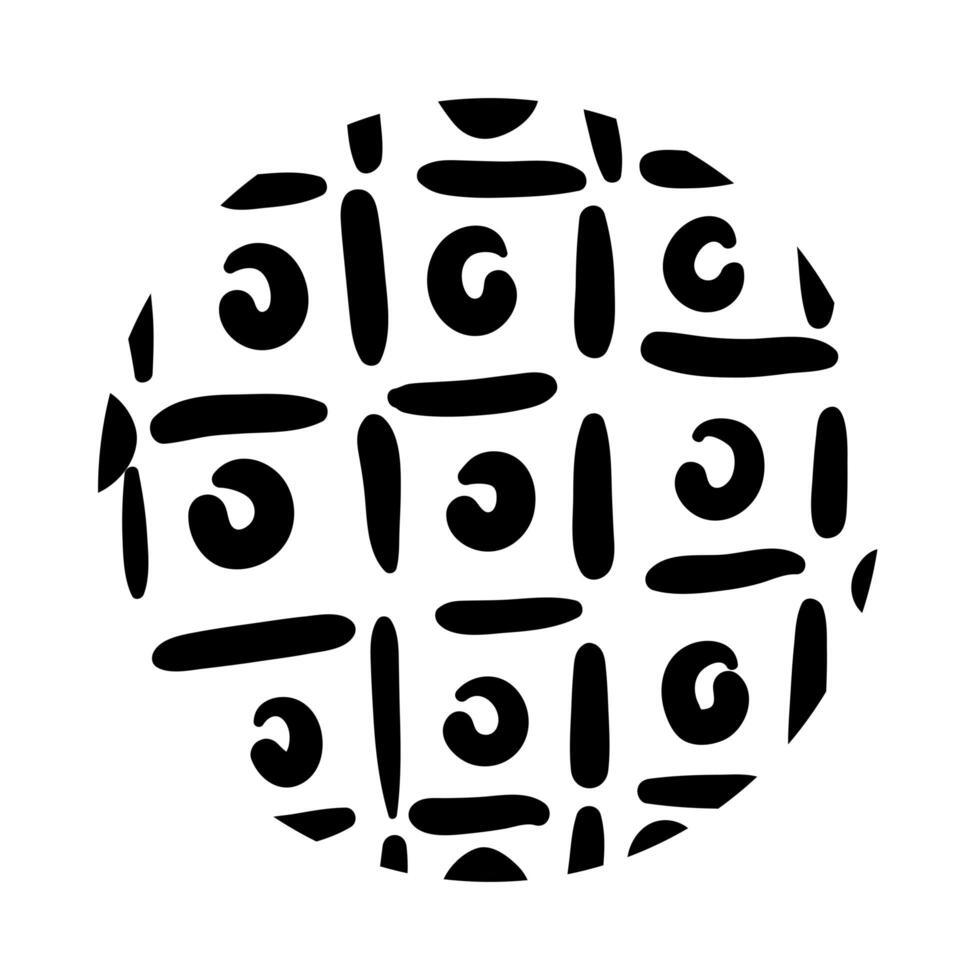 circles organic pattern line style vector