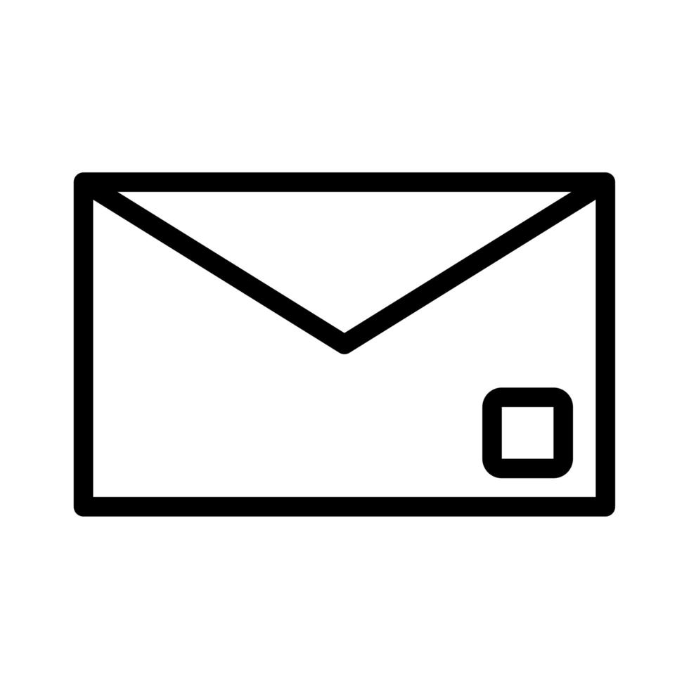 correo envolvente enviar icono de estilo plano vector