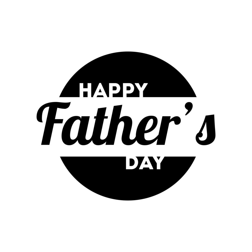 happy fathers day seal line style icon vector