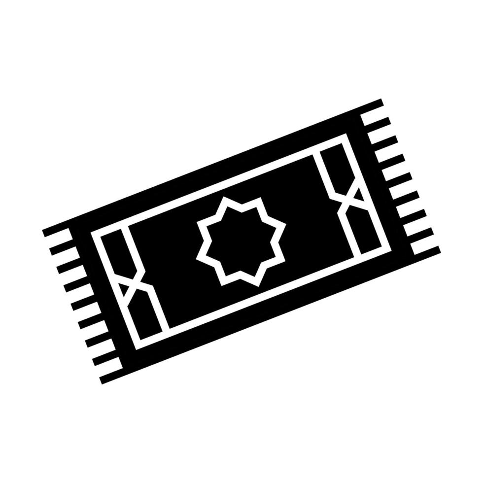 ramadan kareem magic carpet line style vector