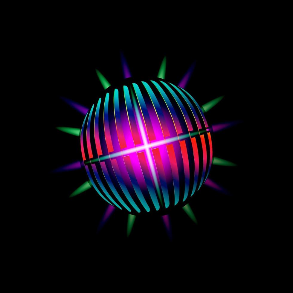 colorful sphere in gradient vector