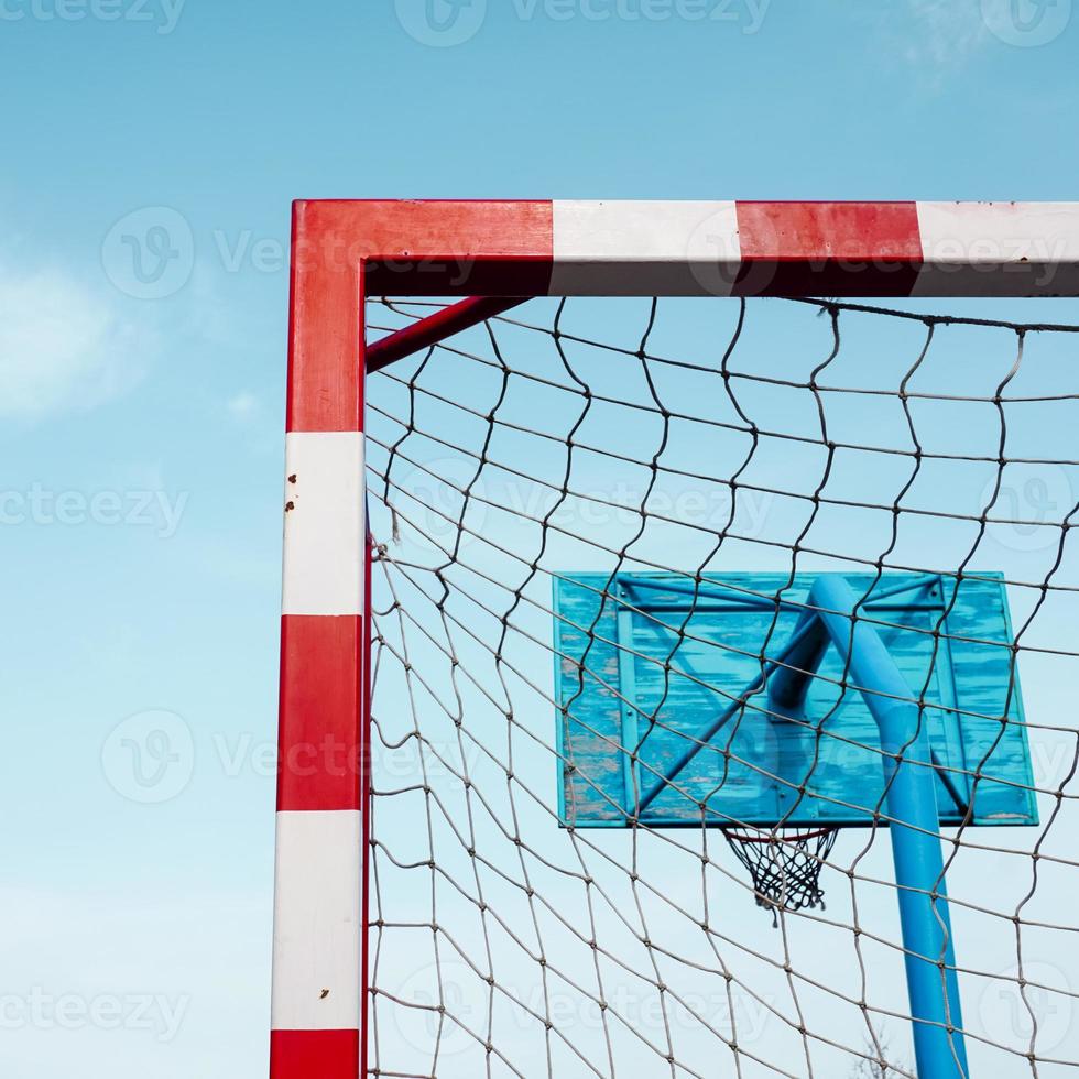 portería de fútbol callejero equipo deportivo foto