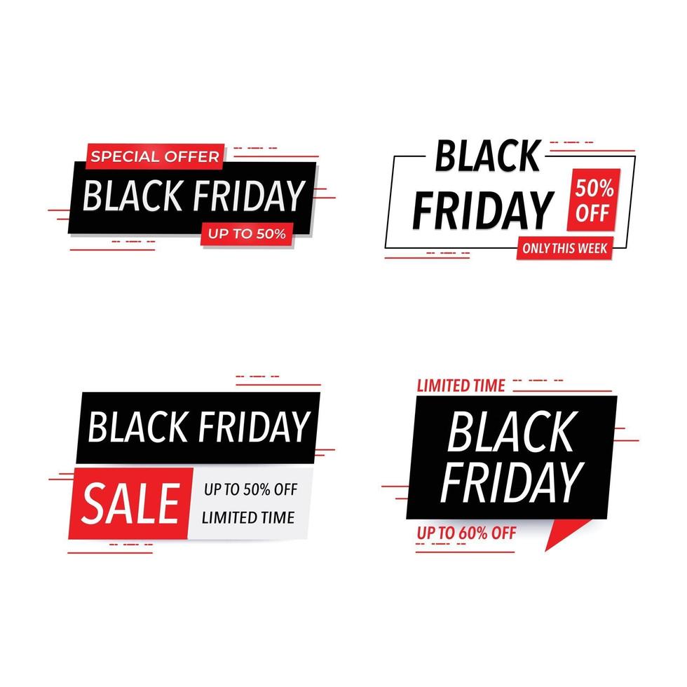 Black friday Sale badge and label Sale promotion Best price vector illustration Flat design sale tags