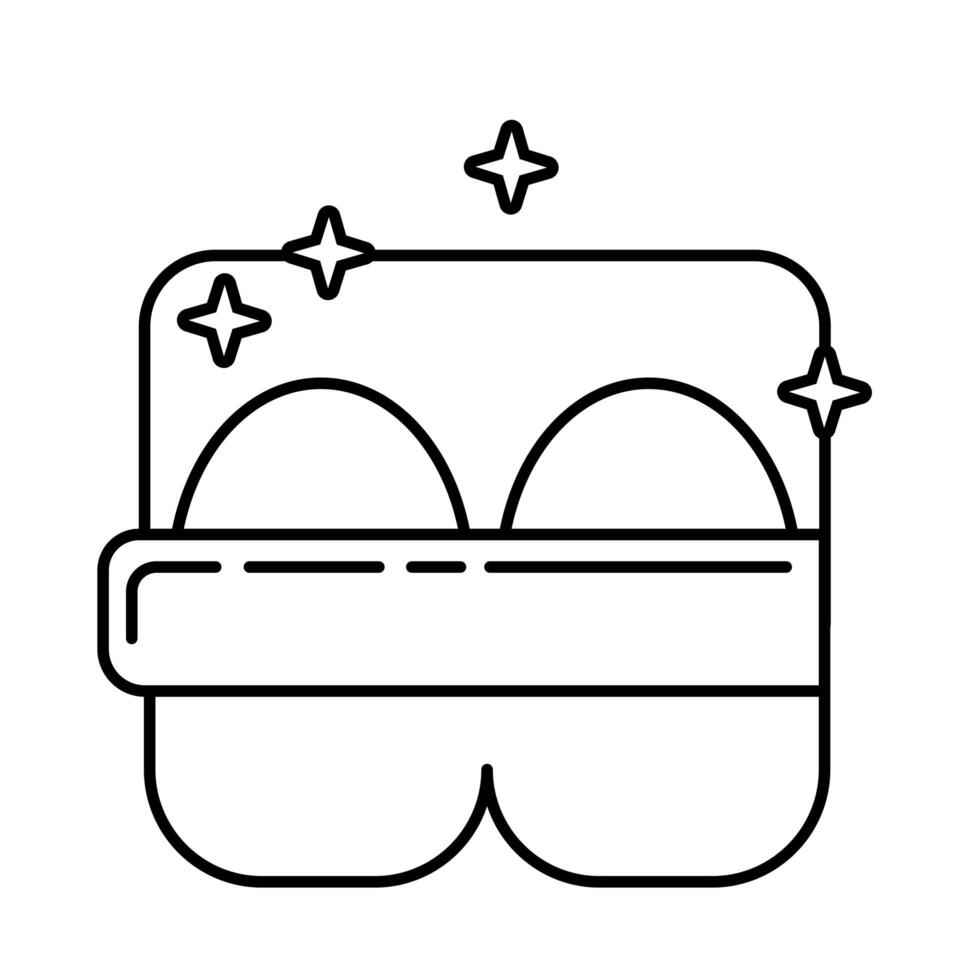 eggs nutritive food line style icon vector
