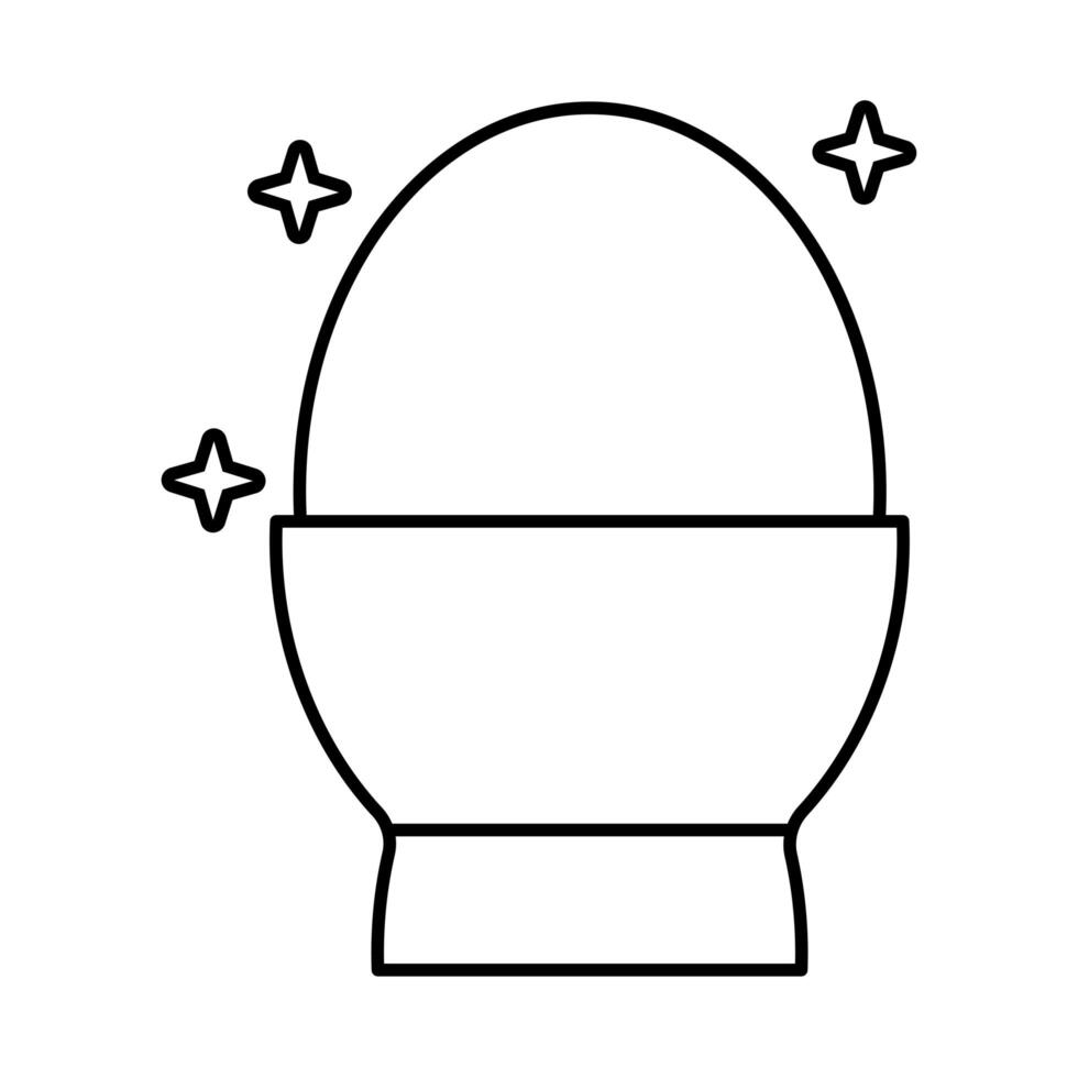 egg nutritive food line style icon vector