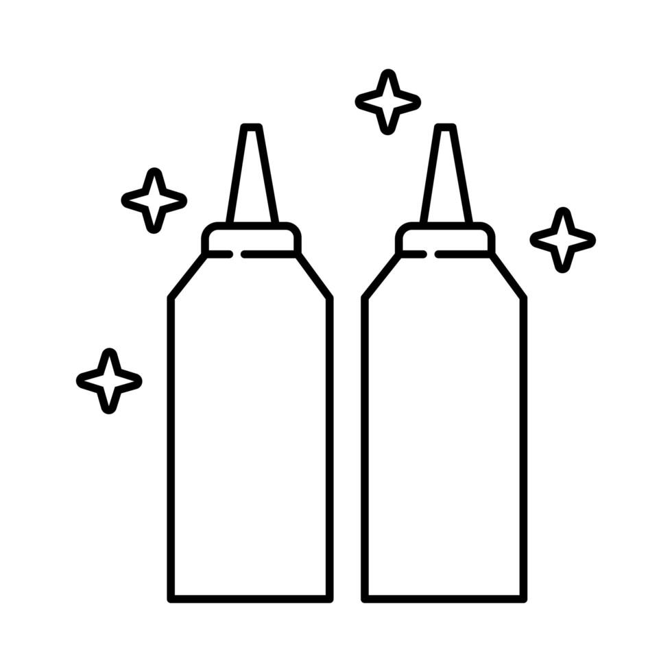 sausage bottles line style icon vector