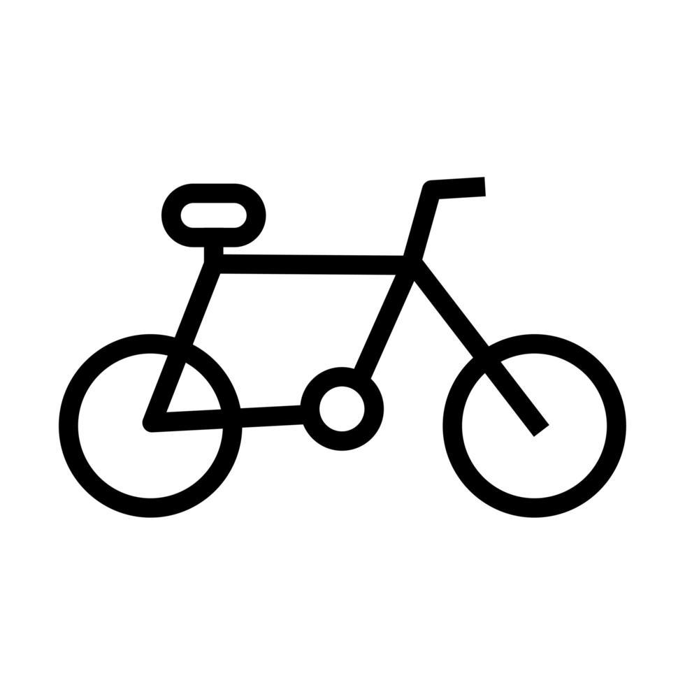 icono de estilo plano de deporte de bicicleta vector