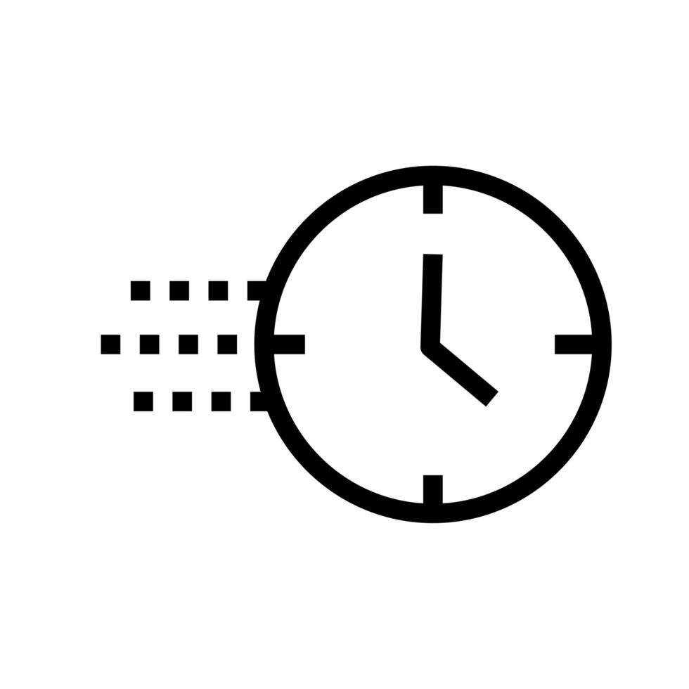 time clock flat style icon vector