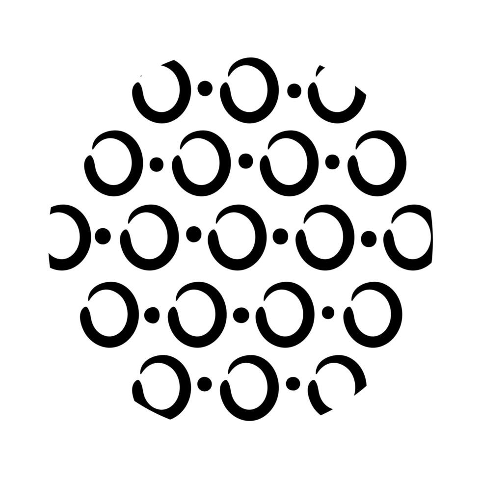 circles organic pattern line style vector