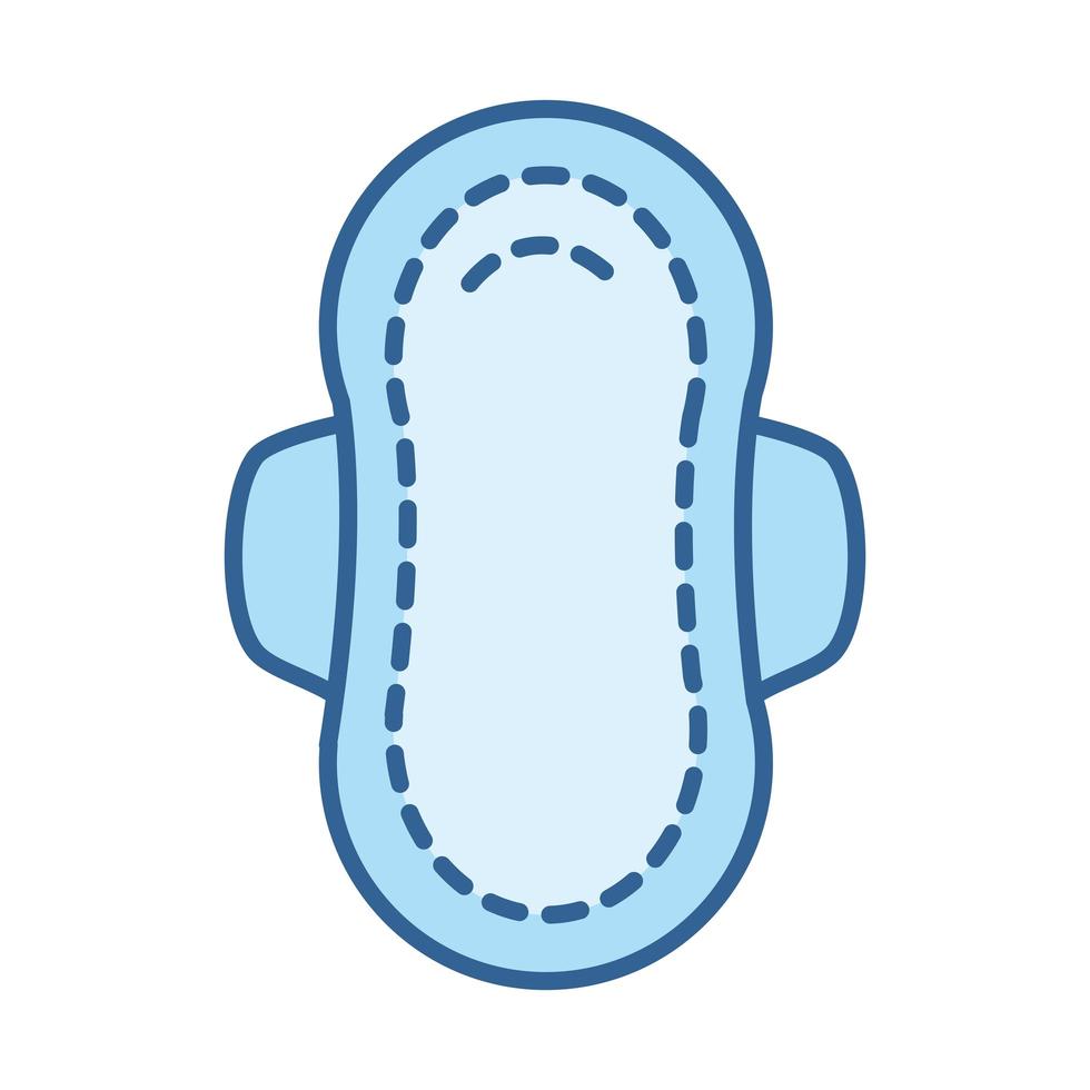 sexual health sanitary pad line fill blue icon vector