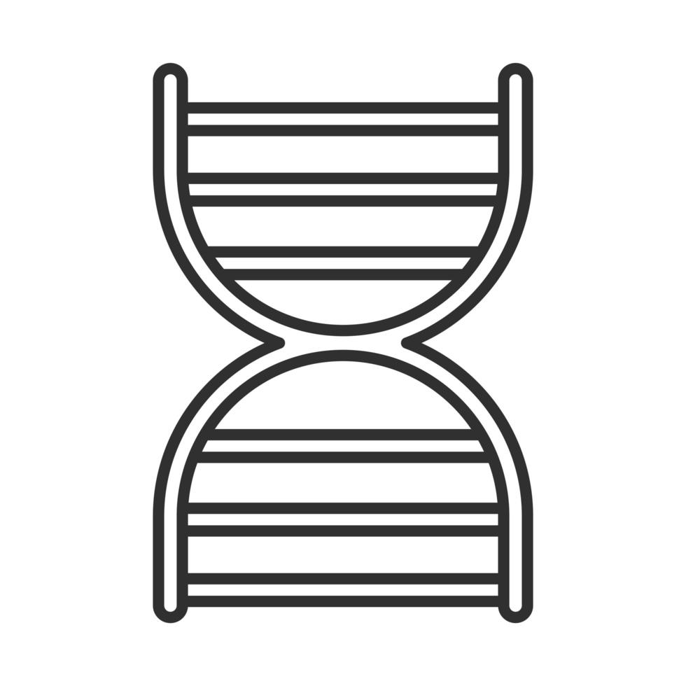 dna molecule genetic science line icon vector