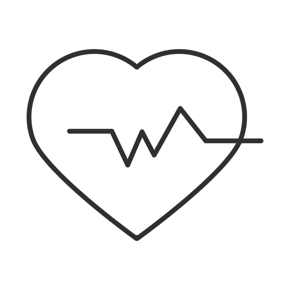 medical heartbeat pulse rhythm line icon vector