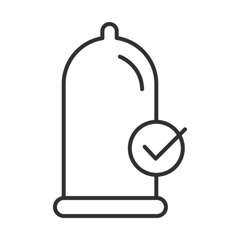 sexual health contraception condom latex line icon vector