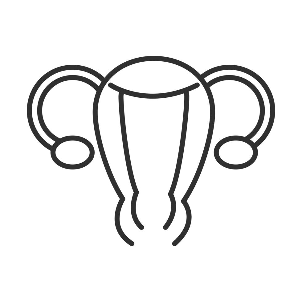 sexual health female uterus line icon vector