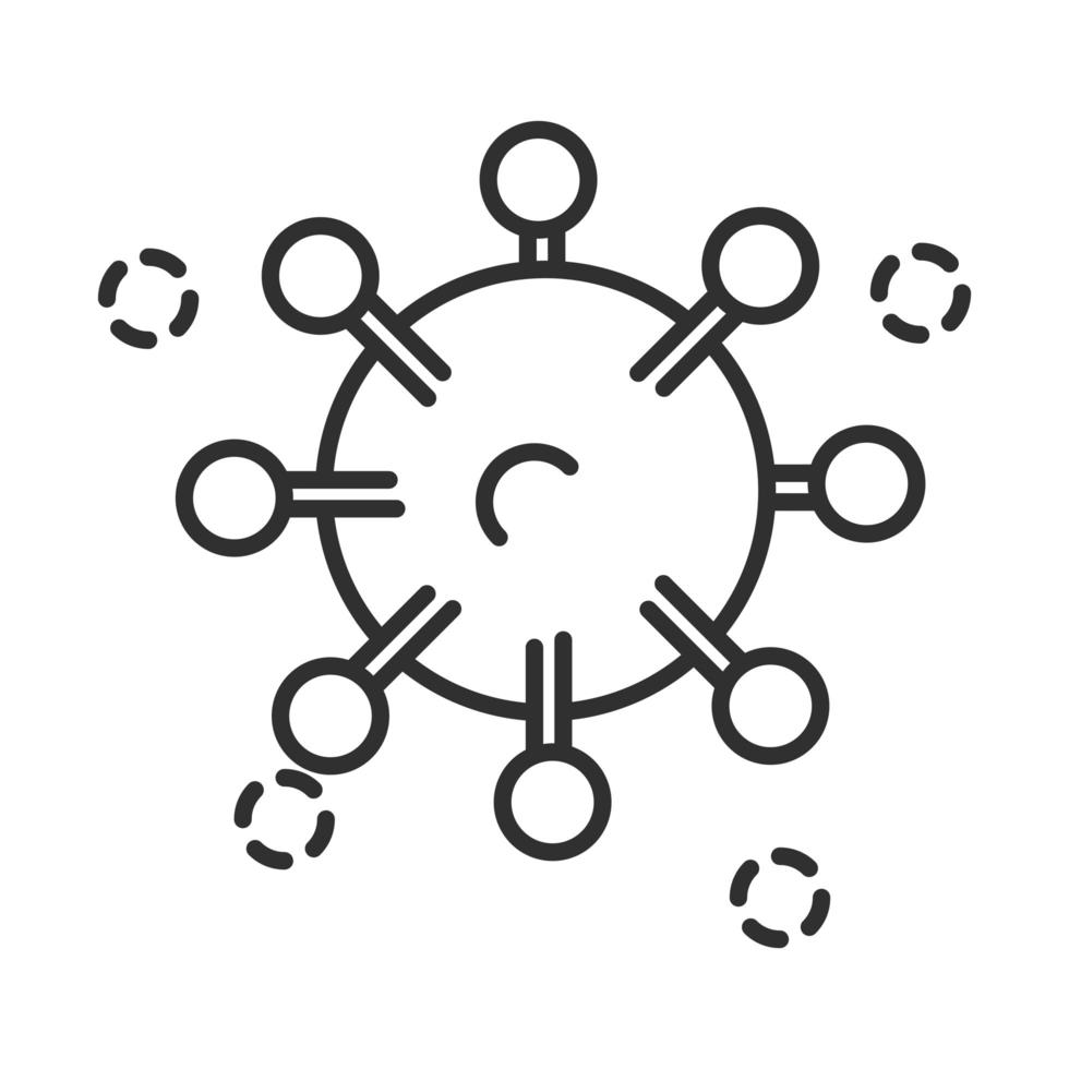 coronavirus covid 19 virus medical line icon vector