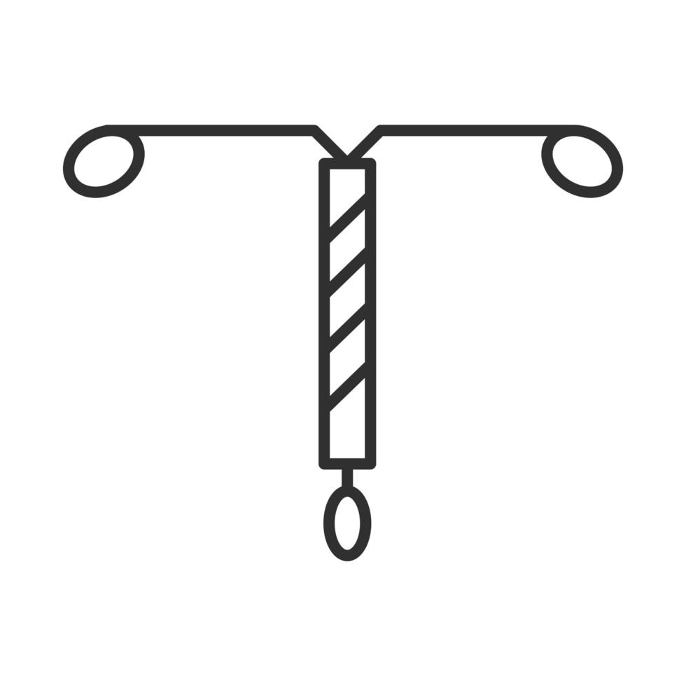 sexual health contraception female iud line icon vector