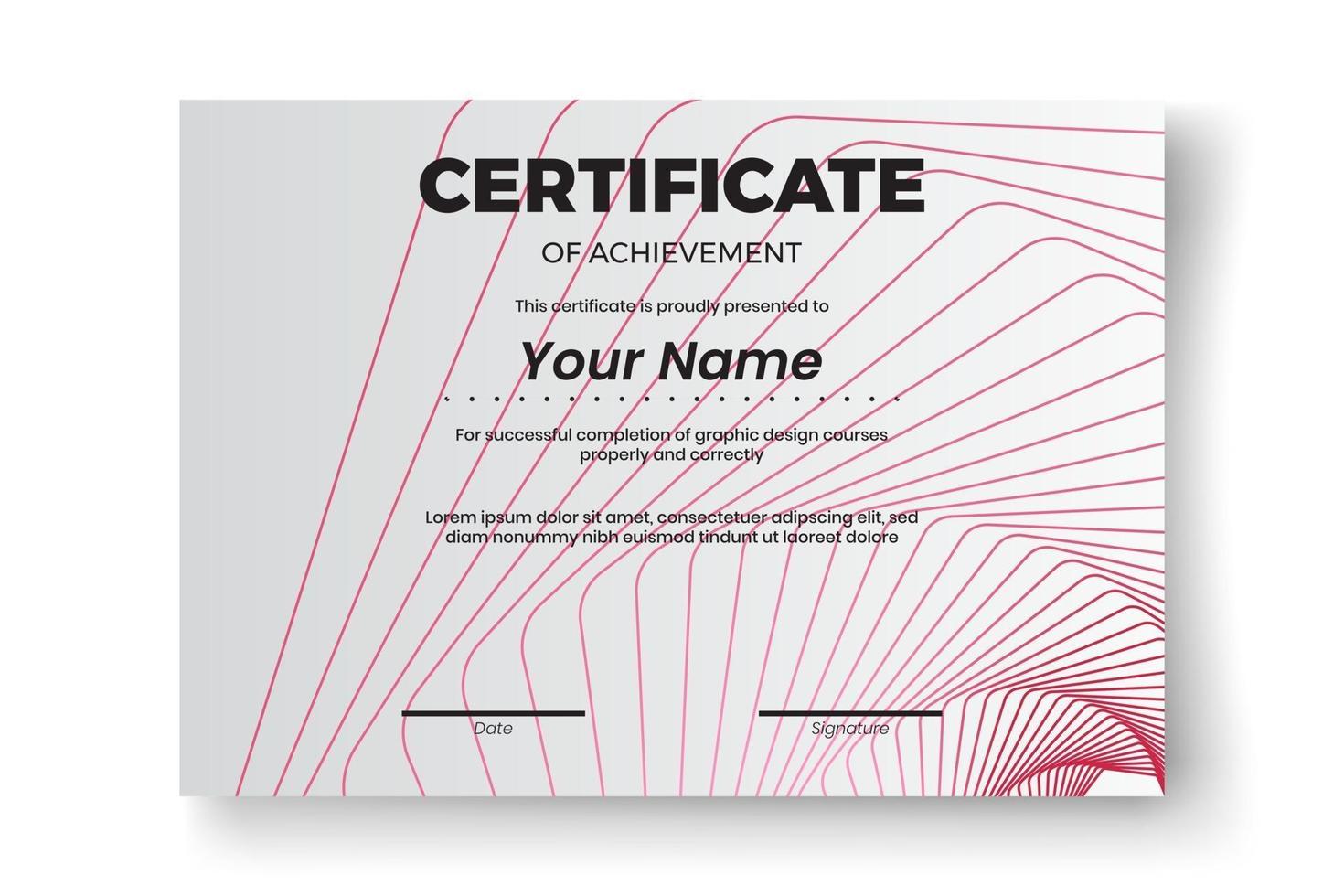 Modern certificate design with Abstract geometric  background vector