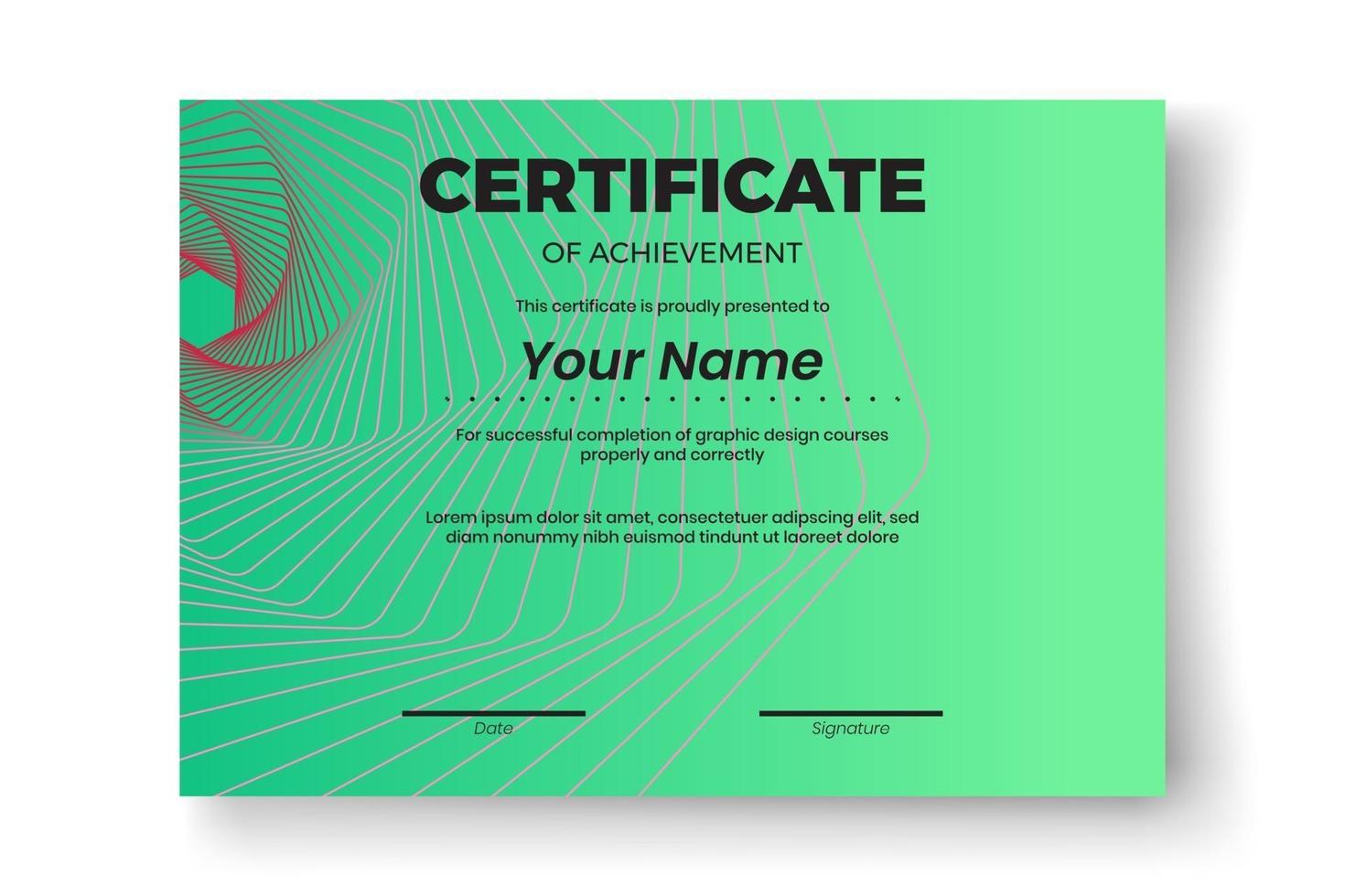 Modern certificate design with Abstract geometric  background vector