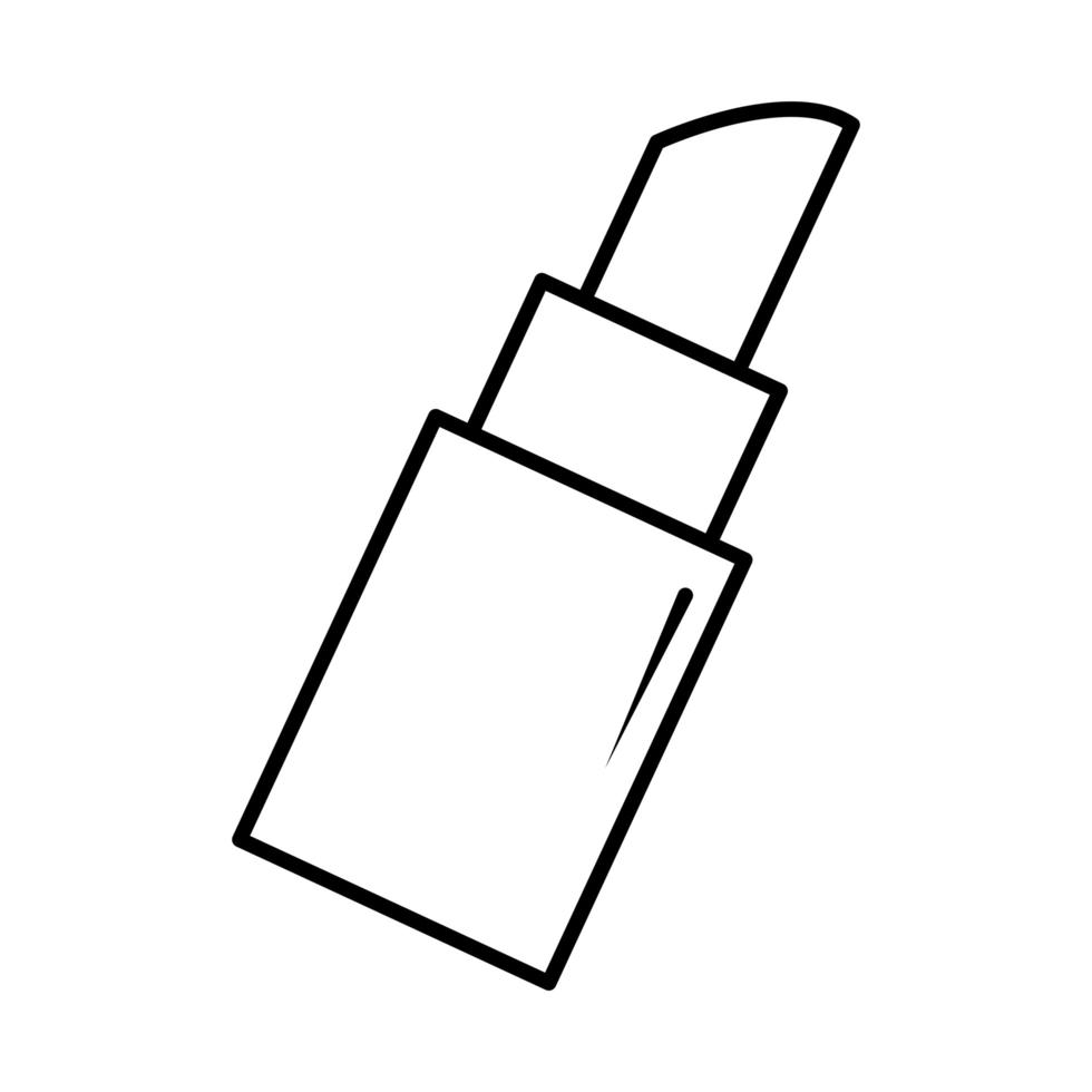 make up lipstick pop art comic style line icon vector
