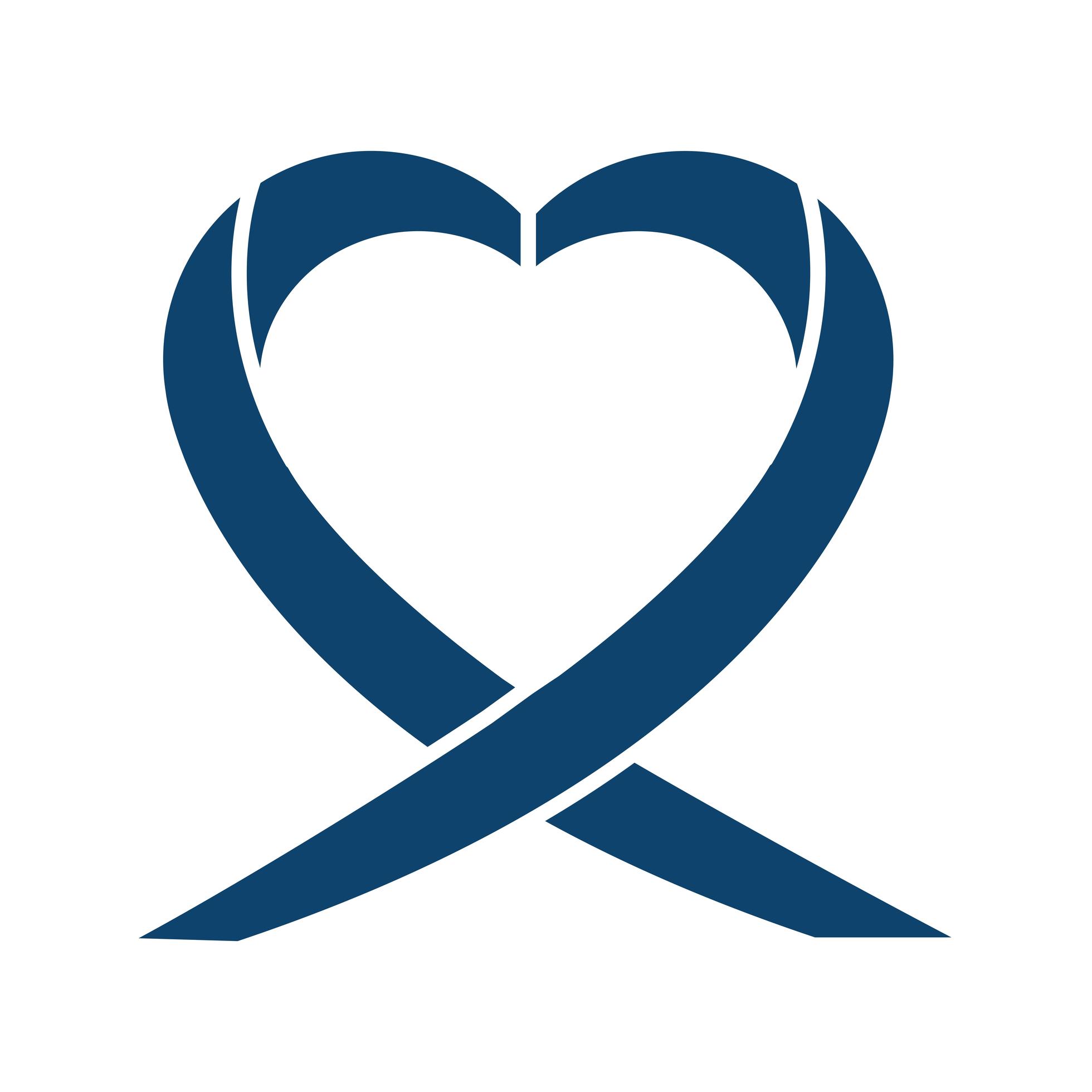 ribbon shaped heart awareness healthcare sign silhouette icon 2587549