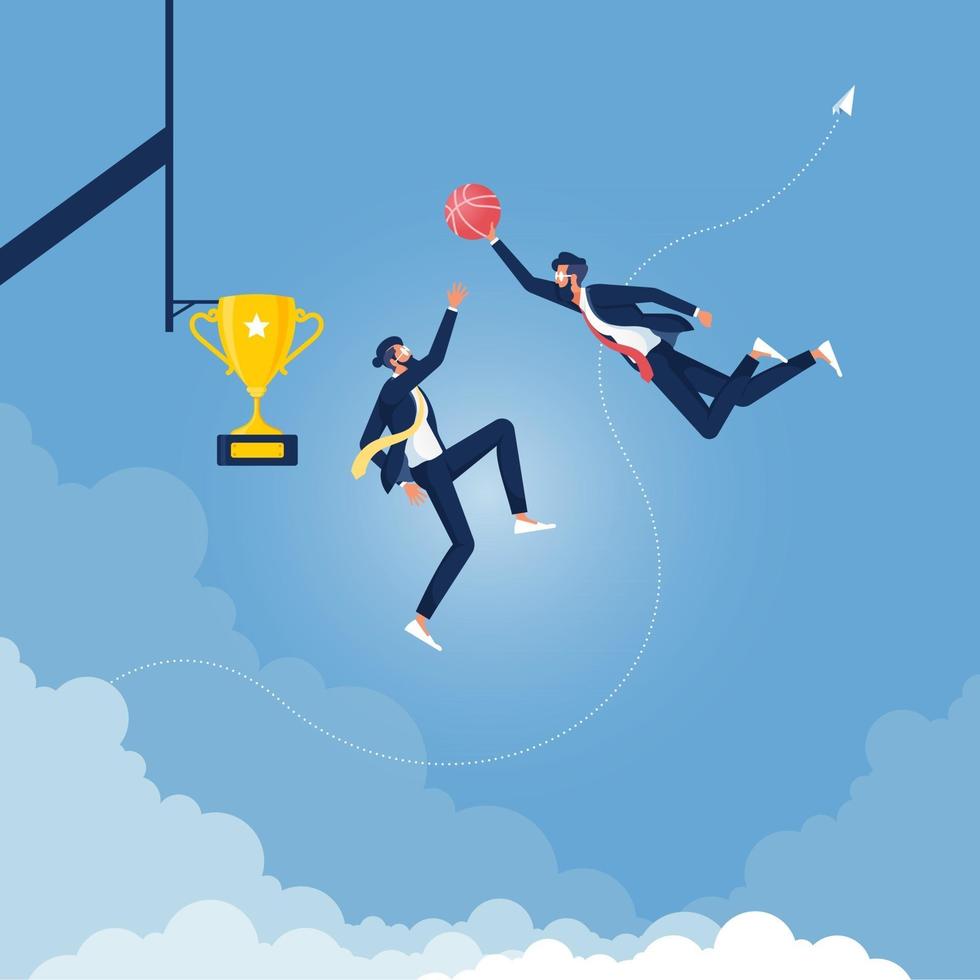 Business concept of success and competition vector