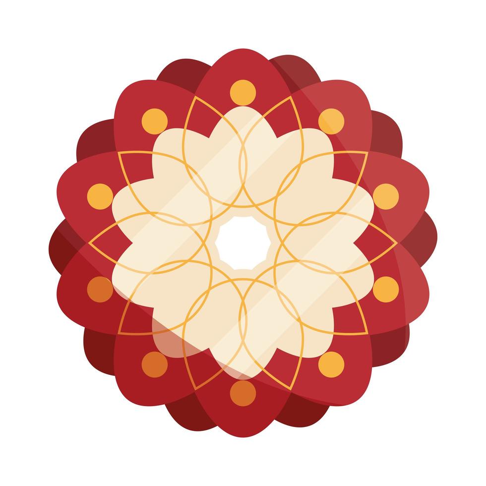 mandala flower floral ornament decoration isolated icon design vector