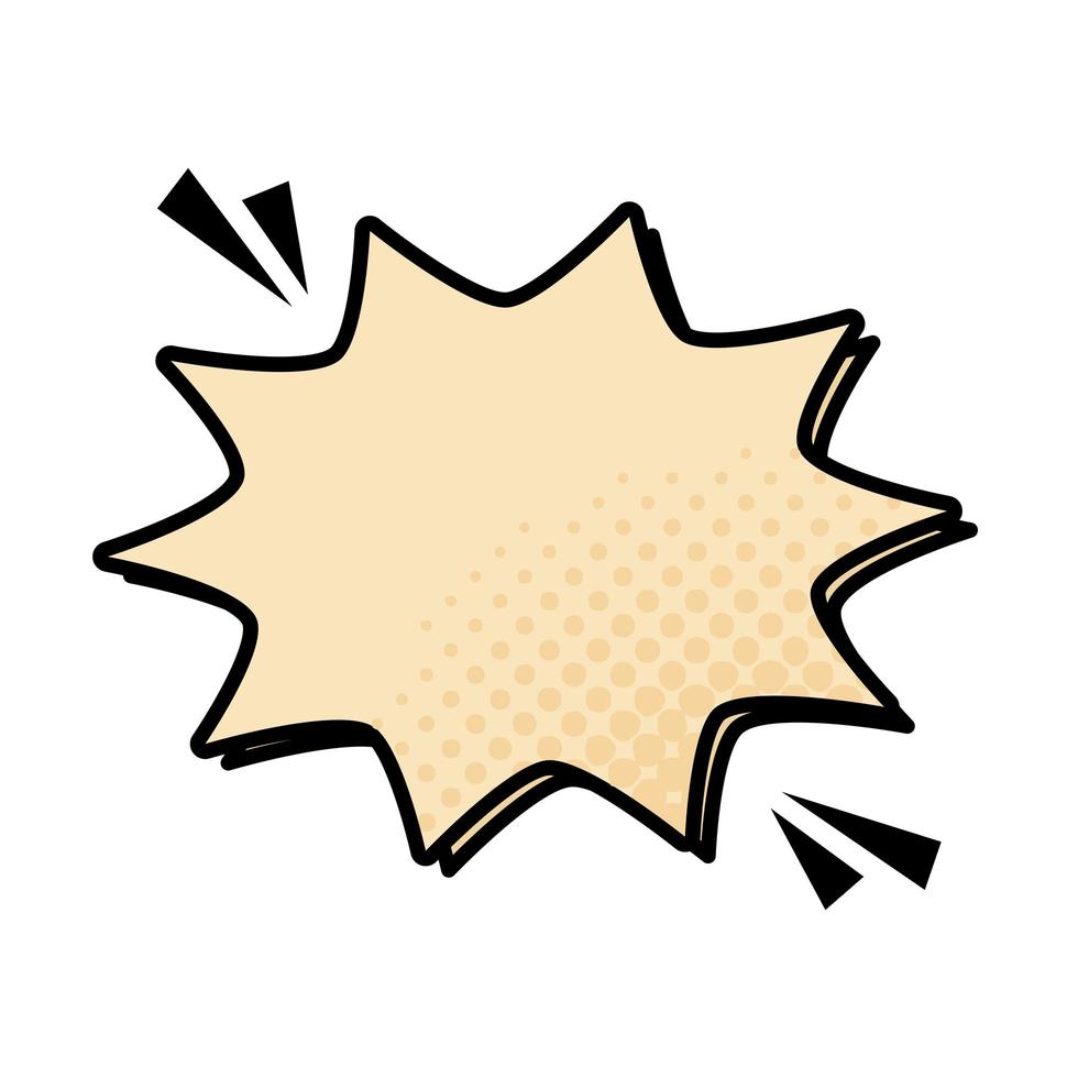 explosion comic talk bubble pop art comic style flat icon vector