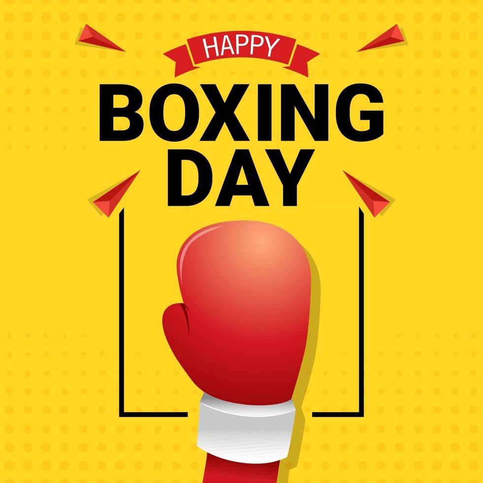 Happy boxing day banner celebration vector