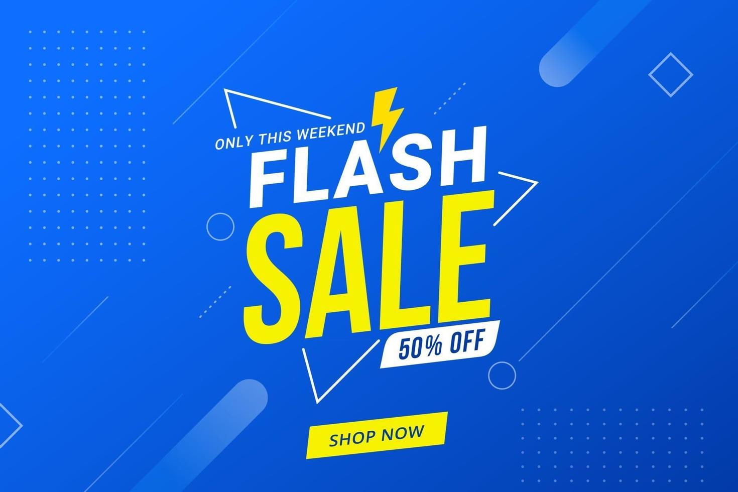 oferta de descuento de promoción de banner de venta flash vector