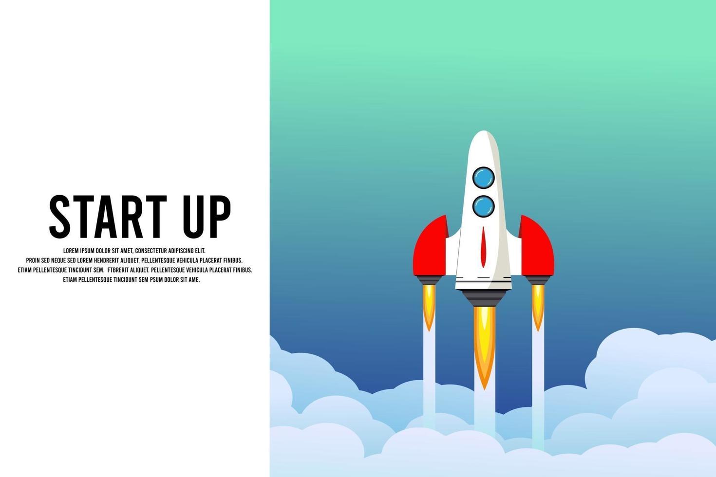 Rocket launch in the sky cloud smoke clouds space vector