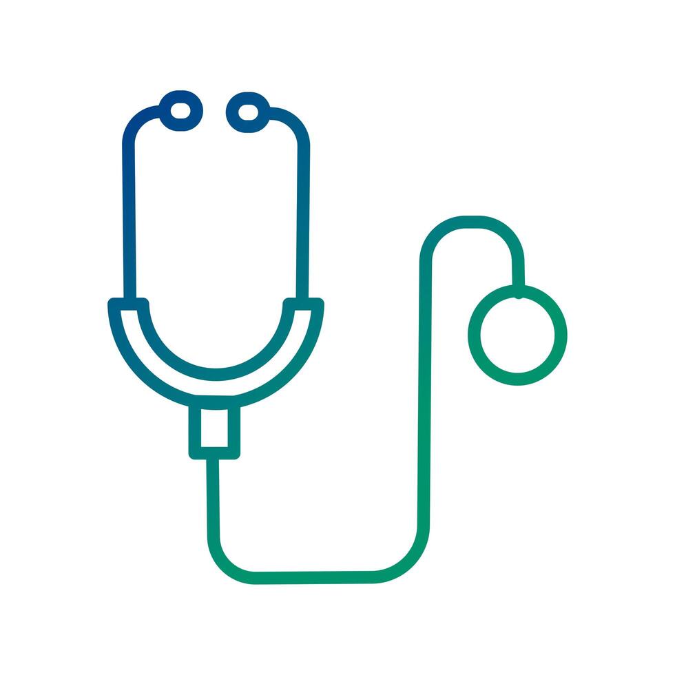 stethoscope cardio device line icon vector