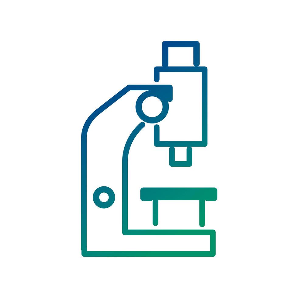 microscope laboratory line style icon vector