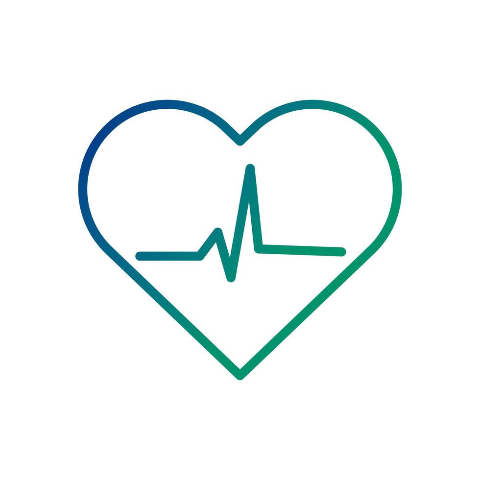 heart cardio line style icon vector