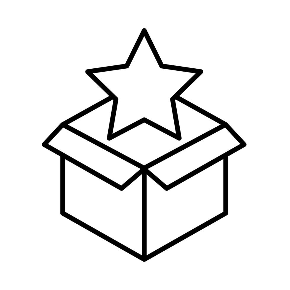 donations urn with star solidarity line style vector