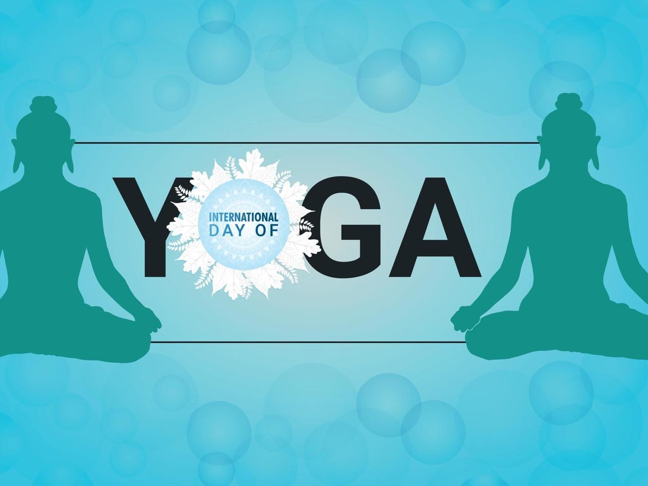 Vector illustration of yoga day celebration background