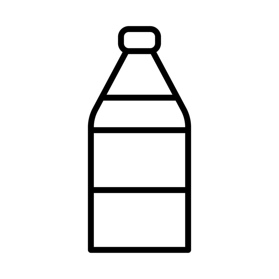 bottle milk line style vector