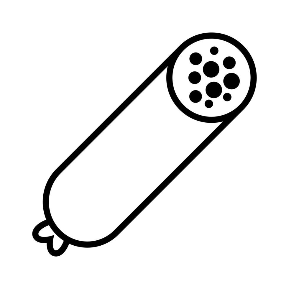 sausage fresh line style vector