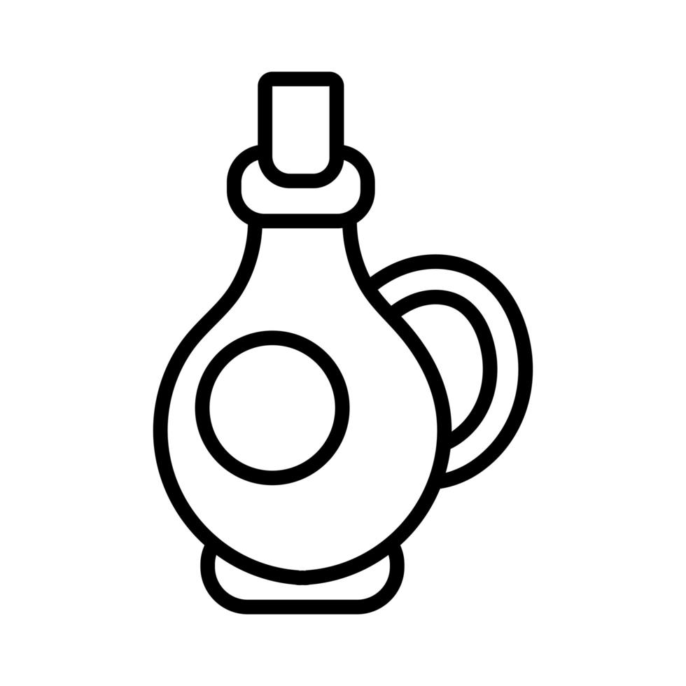 oil jar line style vector