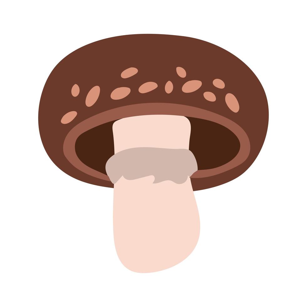 fungus plant boletus satanas hand draw style icon vector