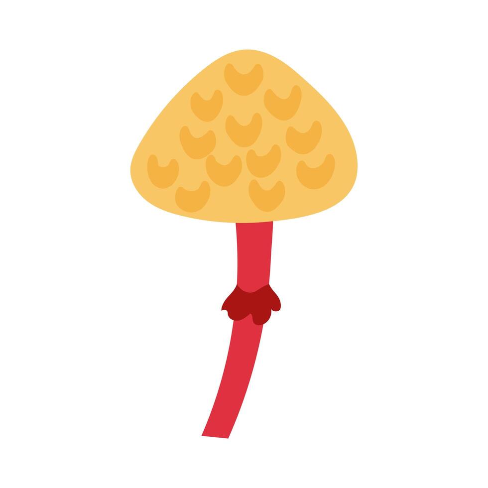 fungus plant cortinarius sanguineus hand draw style icon vector