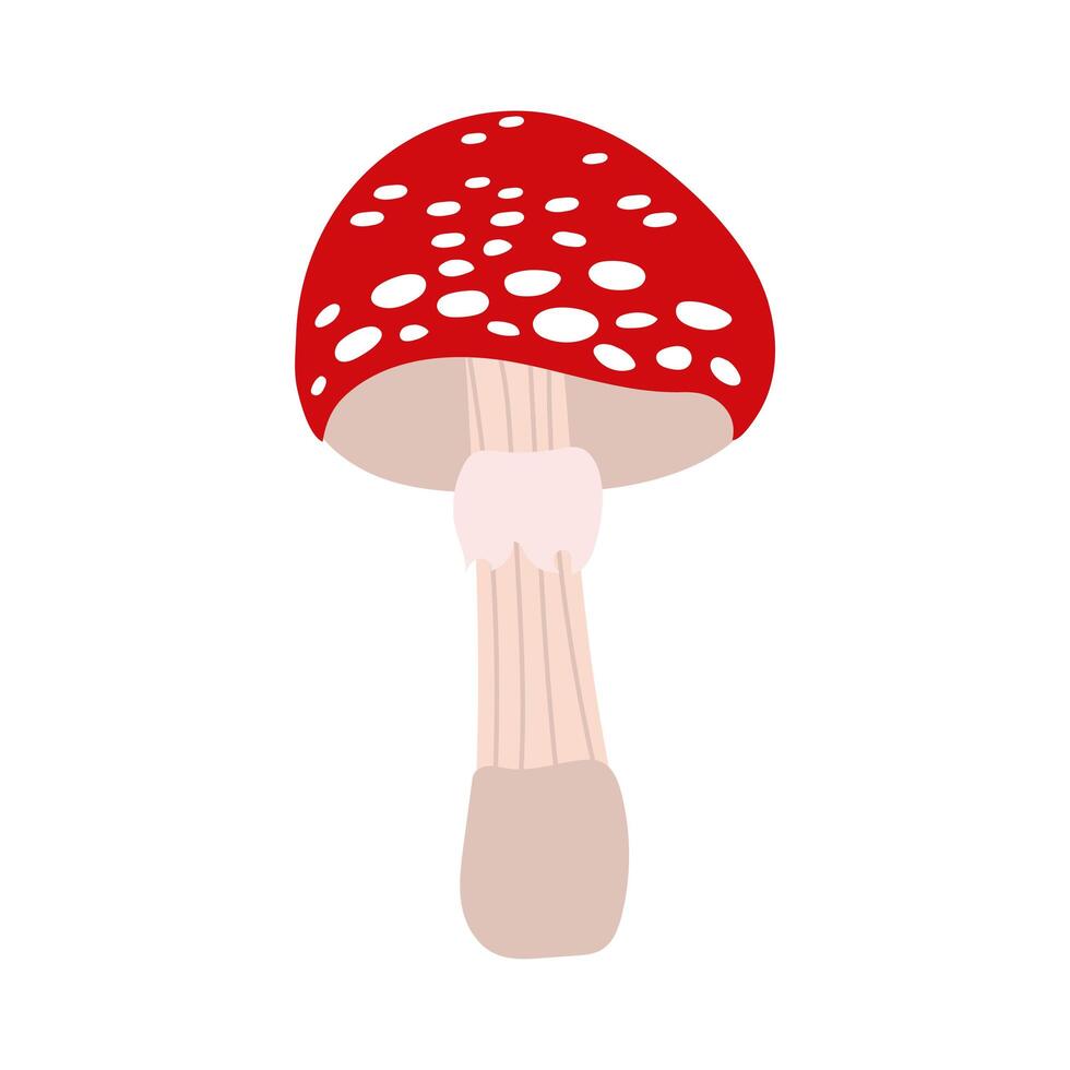 fungus plant hand draw style icon vector
