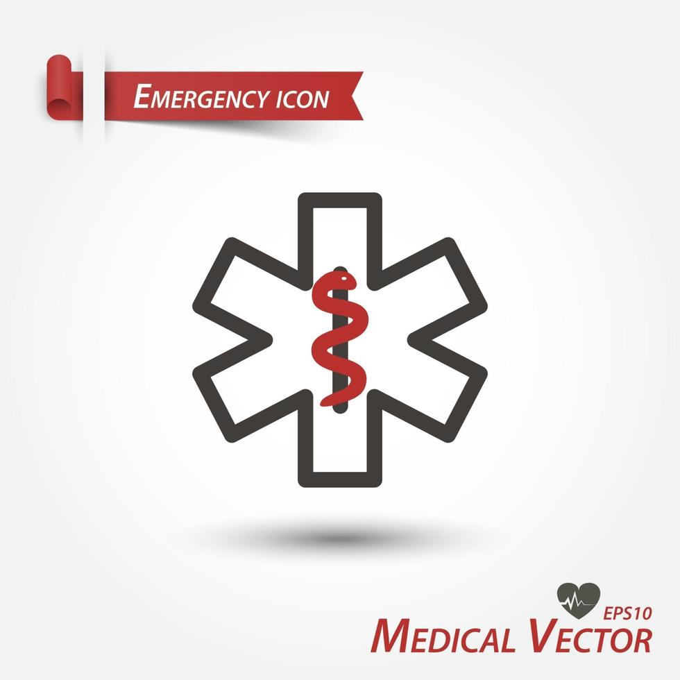 icono de emergencia vector médico